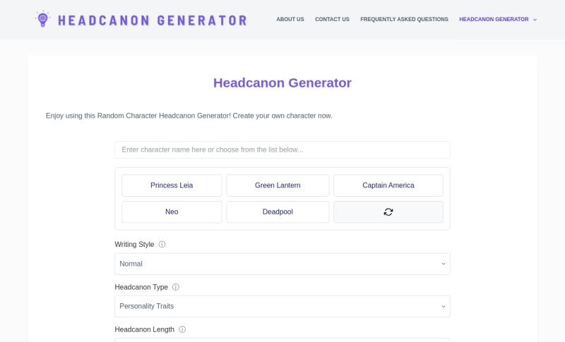 Headcanon Generator
