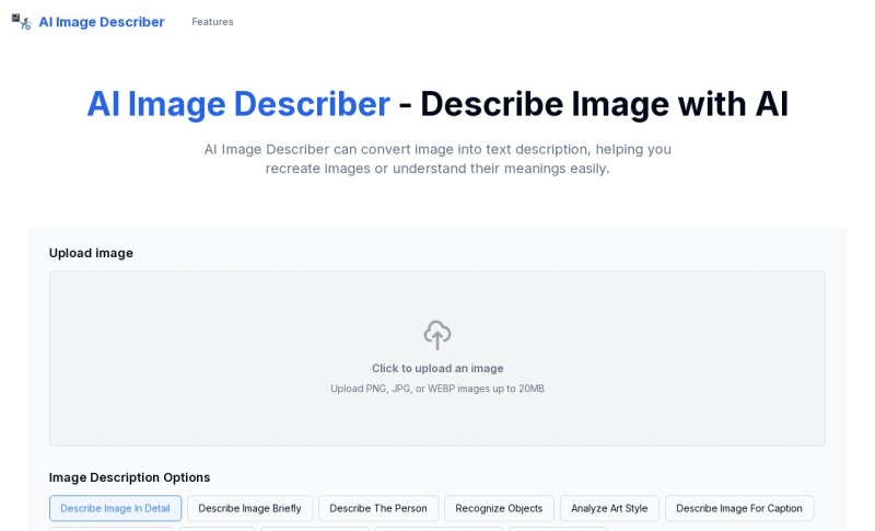 AI Image Describer