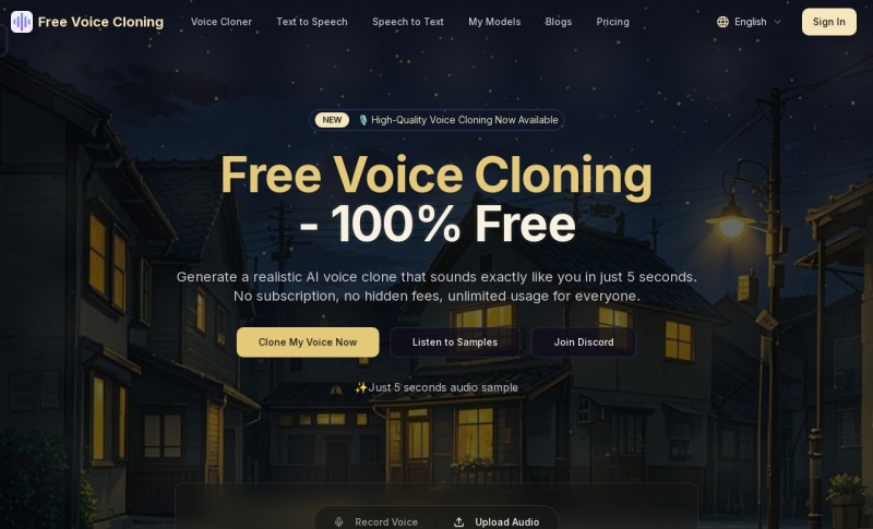 Free Voice Cloning