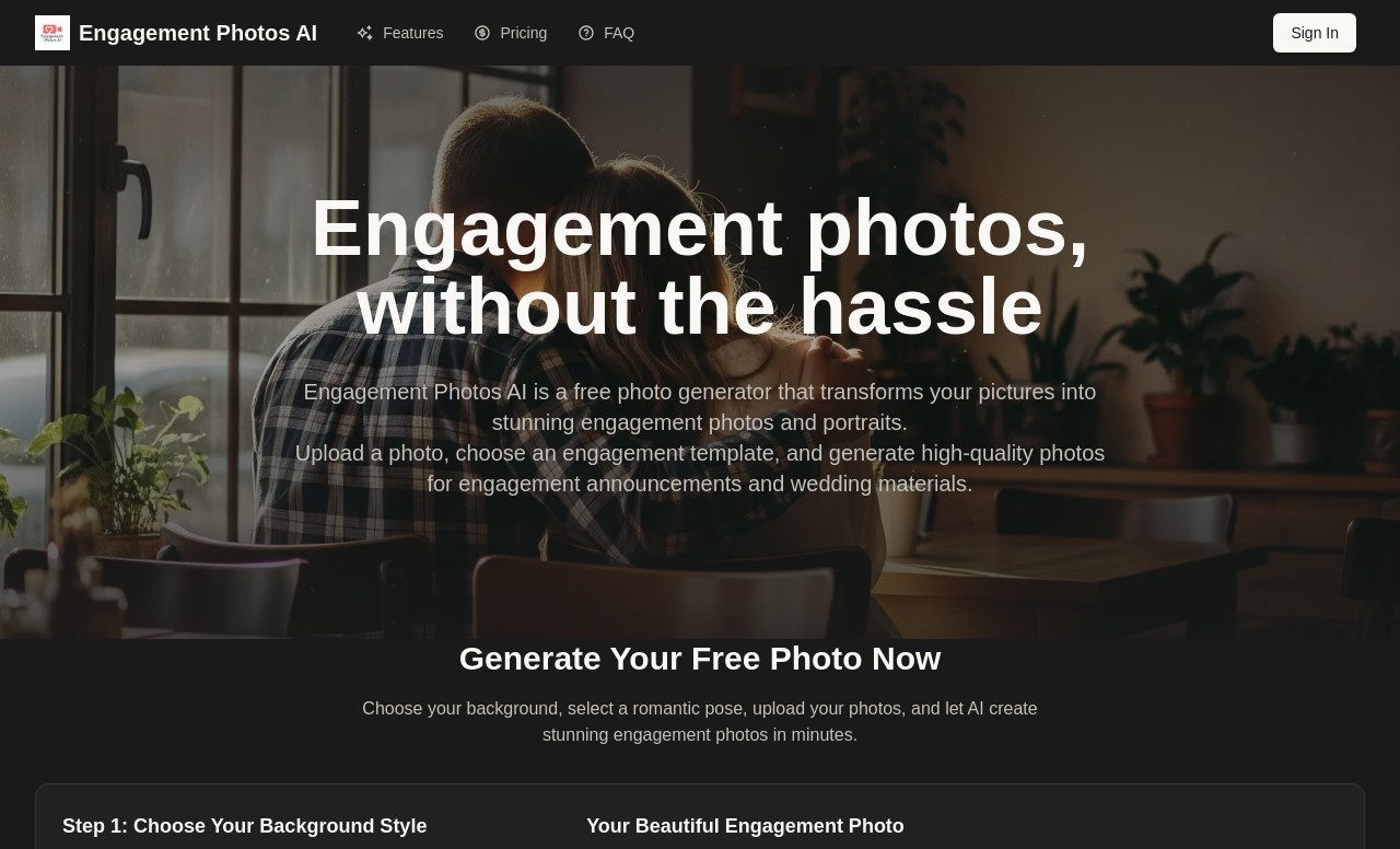 Engagement Photos AI