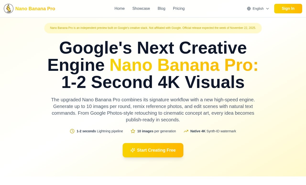 Free Nano Banana Pro