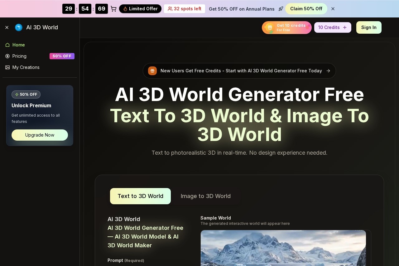 AI 3D World
