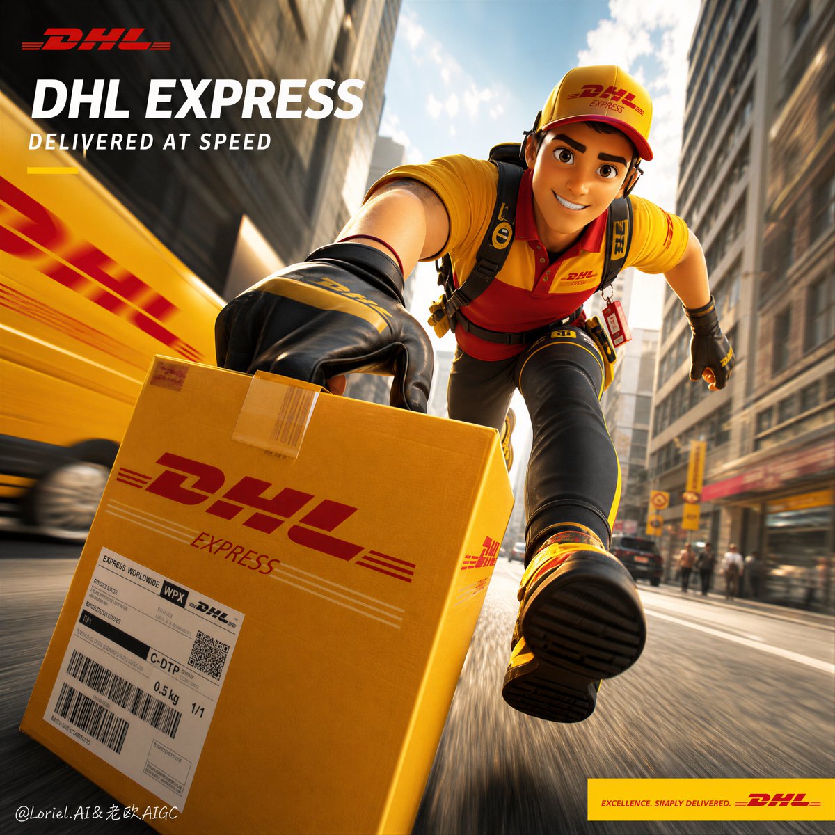 为DHL Express创作一张超高端广告海报