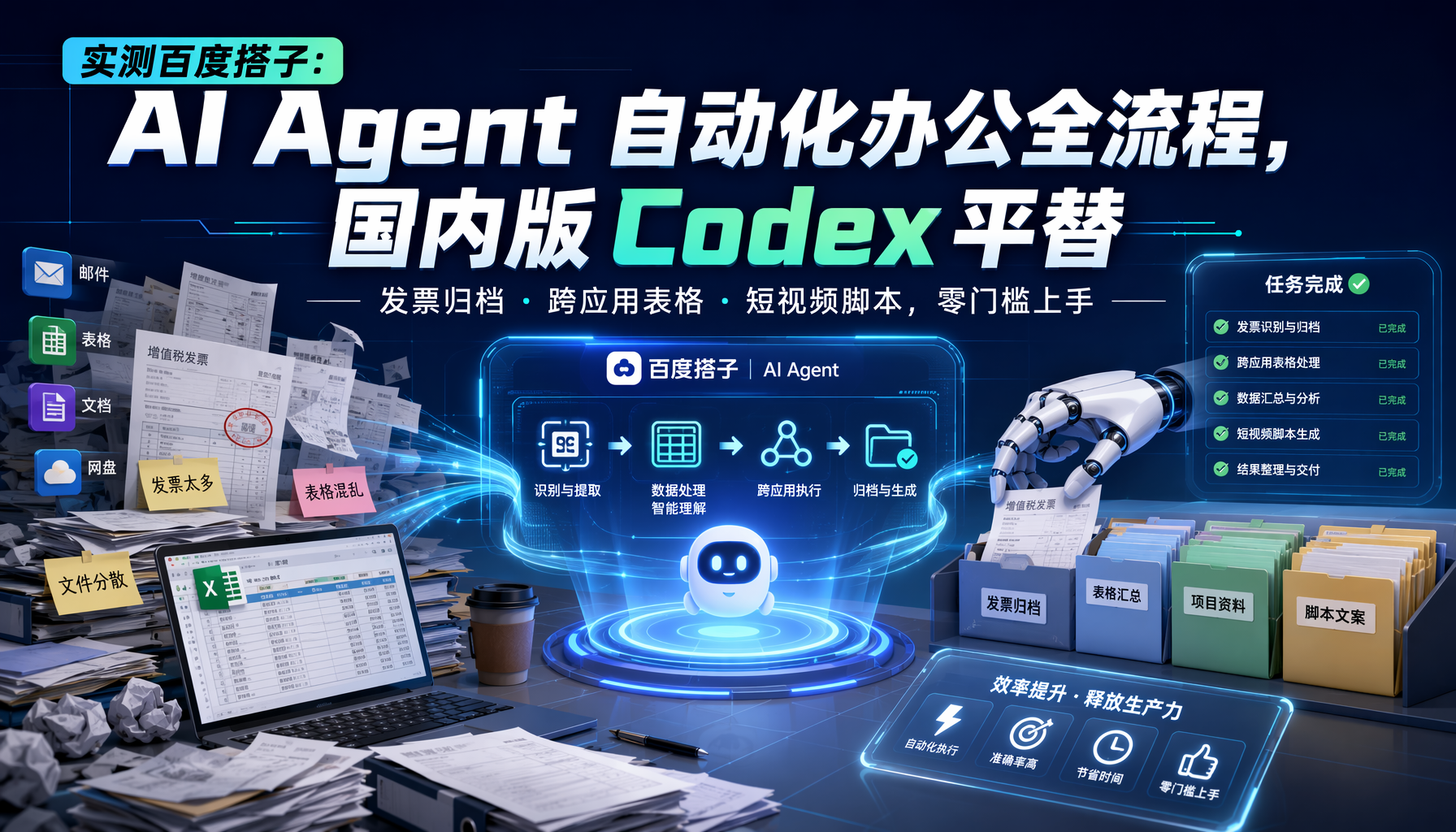 实测百度搭子：AI Agent 自动化办公全流程，国内版 Codex 平替