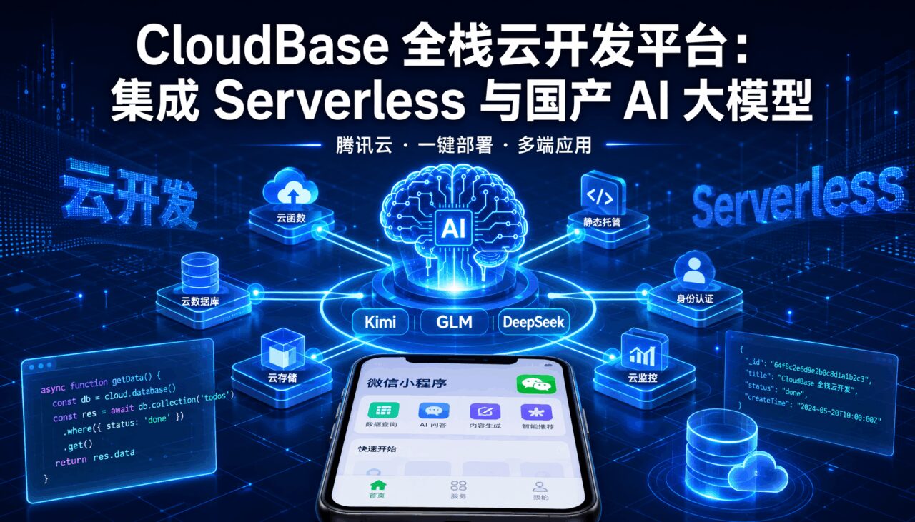 CloudBase 全栈云开发平台：集成 Serverless 与国产 AI 大模型