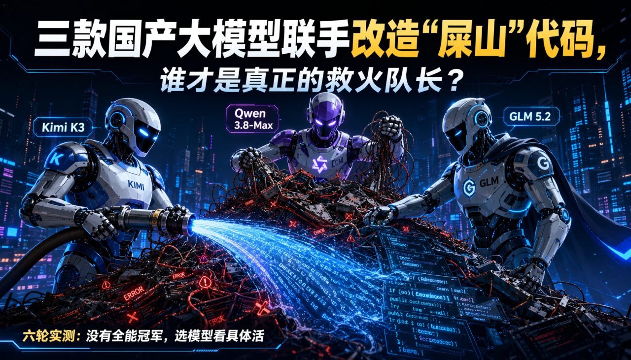 三款国产大模型联手改造“屎山”代码，谁才是真正的救火队长？
