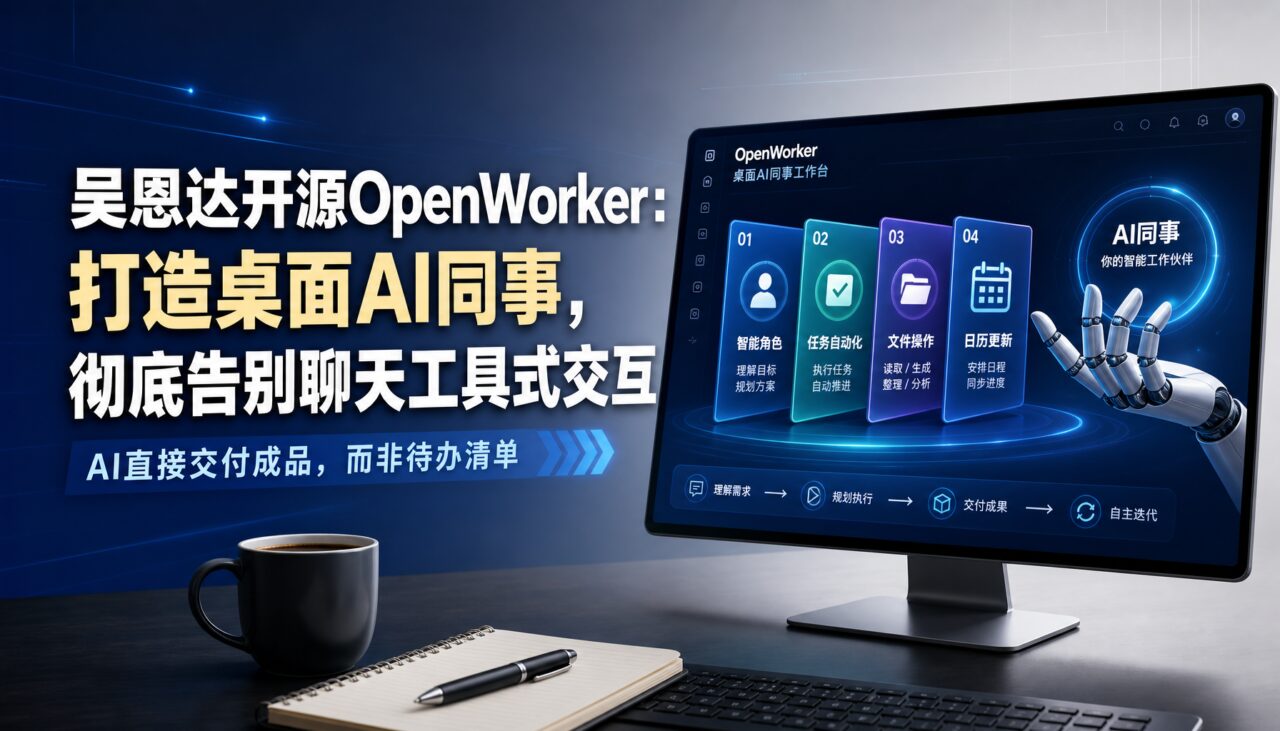 吴恩达开源OpenWorker：打造桌面AI同事，彻底告别聊天工具式交互