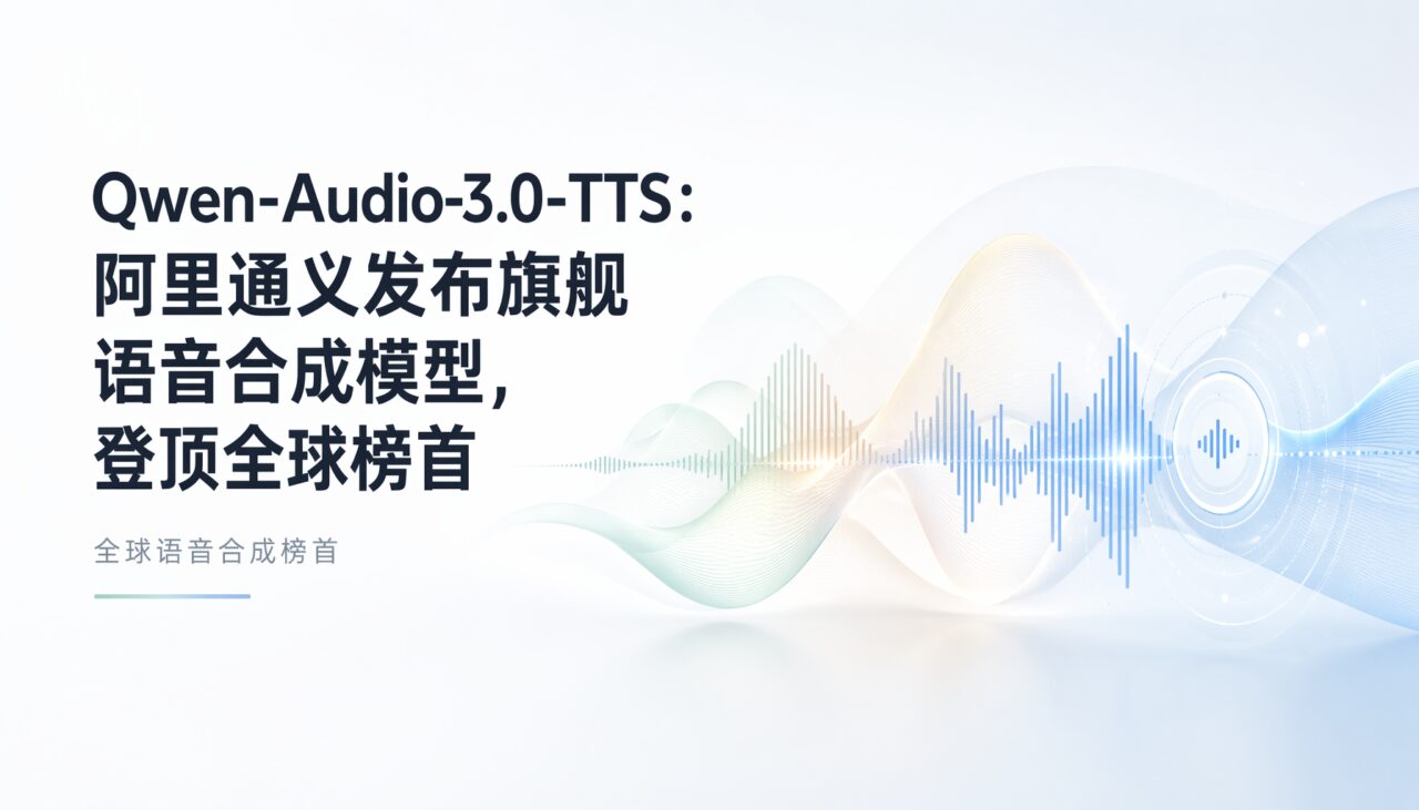 Qwen-Audio-3.0-TTS：阿里通义发布旗舰语音合成模型，登顶全球榜首
