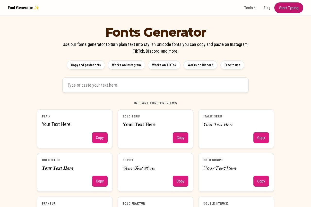 Fonts Generator