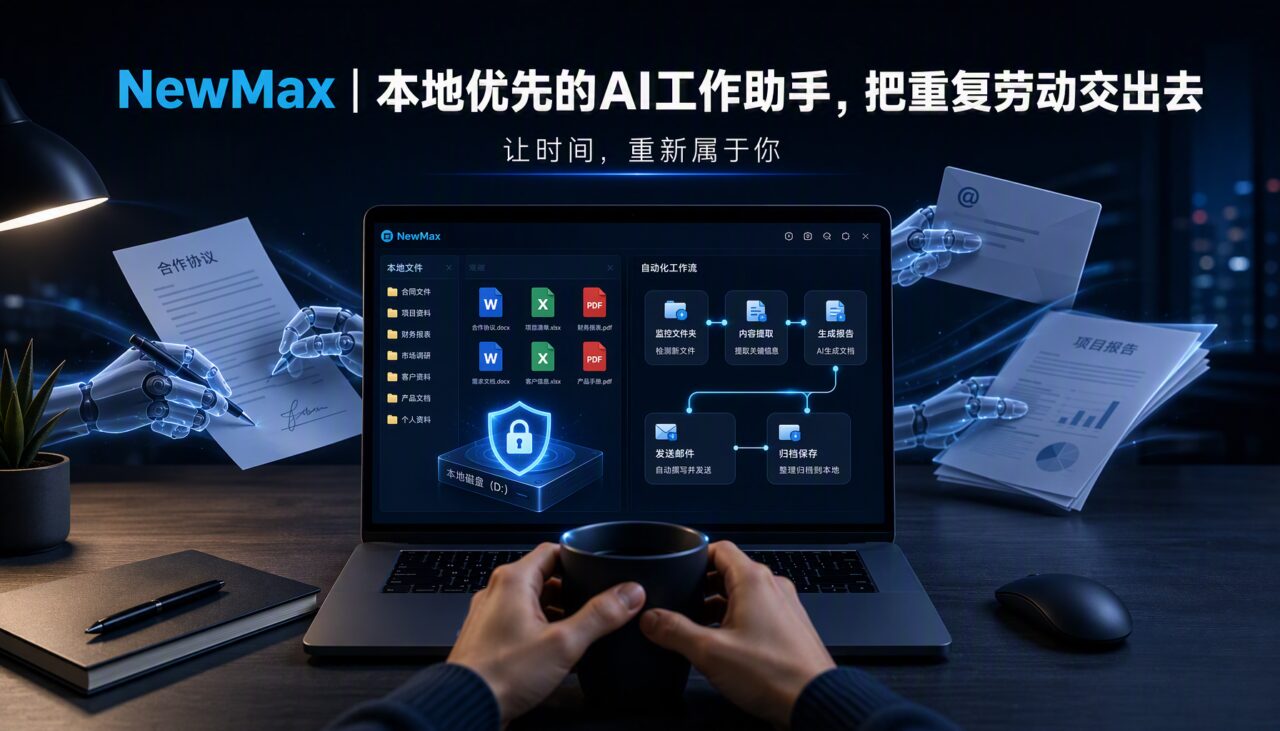 NewMax｜本地优先的AI工作助手，把重复劳动交出去