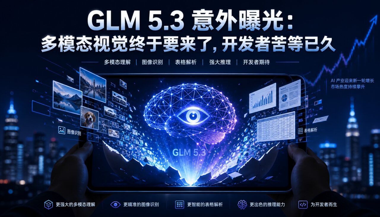 GLM 5.3 意外曝光：多模态视觉终于要来了，开发者苦等已久